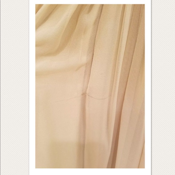 NAEEM KHAN CREAM RHINESTONE BEADED EVENING GOWN - Picture 8 of 8